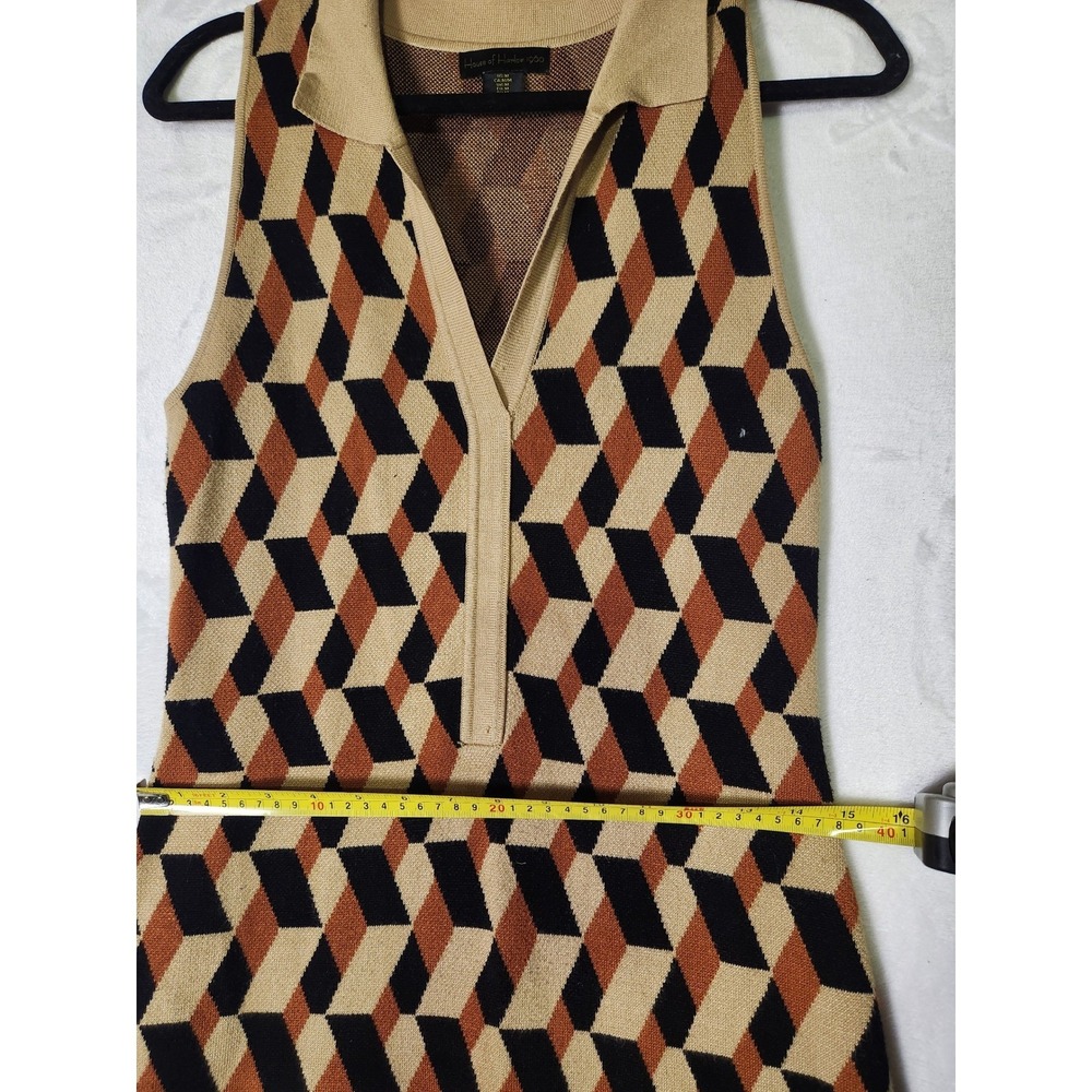 House of Harlow 1960 Geometric Print Sleeveless Knit Midi Dress Women's M - Picture 8 of 12